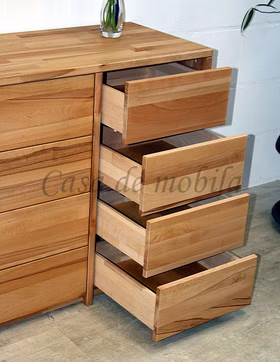 Schubladenkommode 134x84x46cm CONTRA Massivholz Schubladen Contra klein kernbuche massiv geölt Casa de mobila Goslar