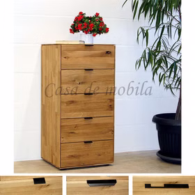 Schubladenkommode-Wildeiche-massiv-geoelt-Mercur-C-03-WE-G-06.jpg Massivholz Schubladenkommode schmal Winkelgriff 6 Mercur 50x103x45cm Wildeiche massiv natur geölt Casa de mobila Goslar