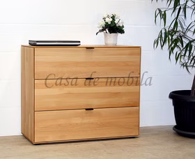 Wäschekommode mit 3 schubladen griff 06 Mercur 100x84x45cm buche massiv natur geölt Massivholz Wäschekommode mit 3 schubladen Mercur 100x84x45cm buche massiv natur geölt Casa de mobila Goslar