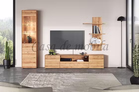 Hängende-Wandregal mit 3 Ablage 70x106x22cm GOSE Wildeiche massiv natur geölt Casa de mobila Goslar