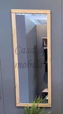 Garderobenspiegel mit Holzrahmen WALKIN 46x119x2 cm Eiche bianco geölt Casa de mobila Goslar