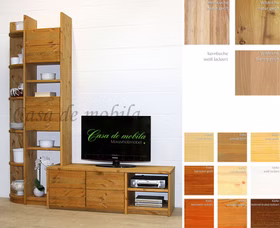 TV-Board, Regalaufsatz links 200x217/46x46/33 cm CONTRA Massivholz TV-Regal CONTRA 200x217/46x46/33 cm Kiefer Buche Eiche Massivholz Regale links