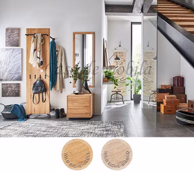 Dielen-Set mit Metallsockel M10 WALK IN 3-teilig Wildeiche geölt oder bianco Casa de mobila Goslar Dielen-Set mit Metallsockel M10 WALK IN 3-teilig Wildeiche geölt oder bianco Casa de mobila Goslar