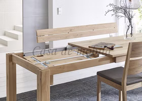 Ausziehtisch IDEAL Asteiche massiv bianco geölt Ausziehtisch IDEAL klein 140x80 cm rustikale Asteiche massiv bianco geölt Casa de mobila Goslar