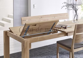 Ausziehtisch IDEAL Asteiche massiv bianco geölt Ausziehtisch IDEAL klein 160x80 cm rustikale Asteiche massiv bianco geölt Casa de mobila Goslar