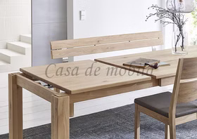 Ausziehtisch IDEAL Asteiche massiv bianco geölt Ausziehtisch IDEAL klein 180x80 cm rustikale Asteiche massiv bianco geölt Casa de mobila Goslar