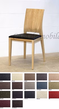 Stuhl mit polster 44x89x54cm ZARA Asteiche bianco geölt Echtleder Esszimmerstuhl mit polster 44x89x54cm ZARA Asteiche bianco geölt Echtleder Casa de mobila Goslar