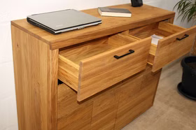 Dielenkommode WINDSOR schubladen innen 129x104x40cm Eiche massiv natur geölt Casa de mobila Goslar