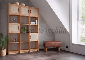 Regal-Wildeiche-massiv-bianco-geoelt-Contra-5-Projekt956-61-R1braun-4.jpg Massivholz Bücherregal raumteiler mit Holztüren Wiener Geflecht CONTRA 136x199x33cm Eiche massiv weiß bianco geölt Casa de mobila Goslar