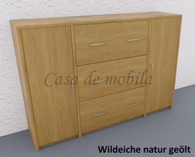 Kommode 3 türig und 3 große schubladen 178x123x46cm CONTRA Massivholz Wäschekommode 3 türig und 3 große schubladen CONTRA 178x123x46cm Wildeiche massiv natur geölt Casa de mobila Goslar
