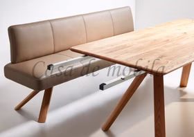 Tisch 1 Ansteckplatte SKARA Massivholz geölt mit runder Kante Esstisch SKARA 160x95cm Wildeiche massiv natur geölt Casa de mobila Goslar