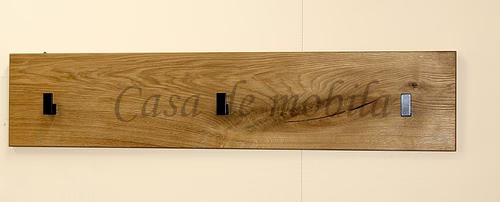 Leiste mit 3 Kleiderhaken garderobe signum wildeiche massiv