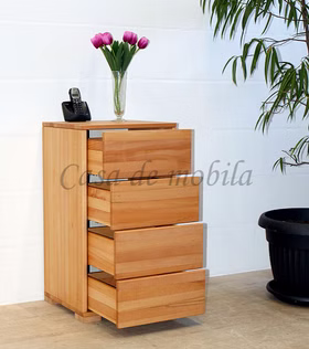 Kommode 4 Schubladen Holzfüße 46x84x42cm WALK IN Kernbuche massiv geölt Massivholz Kommode mit 4 Schubladen Holzfüße 46x84x42cm WALK IN Kernbuche massiv geölt Casa de mobila Goslar