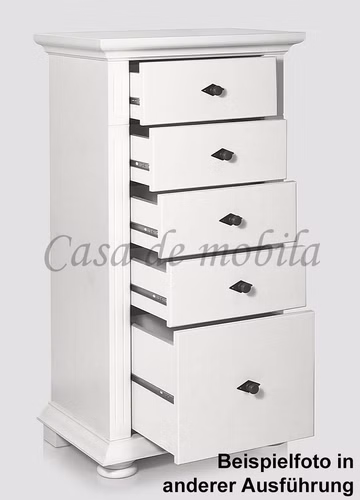 Schubladenkommode 55x106x37cm MONA Fichte weiß honigfarben Schubladenkommode MONA 55x106x37cm Fichte massiv weiß / honigfarben lackiert Rauten-Griff Casa de mobila Goslar