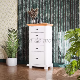 Schubladenkommode 55x106x37cm MONA Fichte weiß honigfarben kommode mit schubladen MONA 55x106x37cm Fichte massiv weiß / honigfarben lackiert Rauten-Griff Casa de mobila Goslar