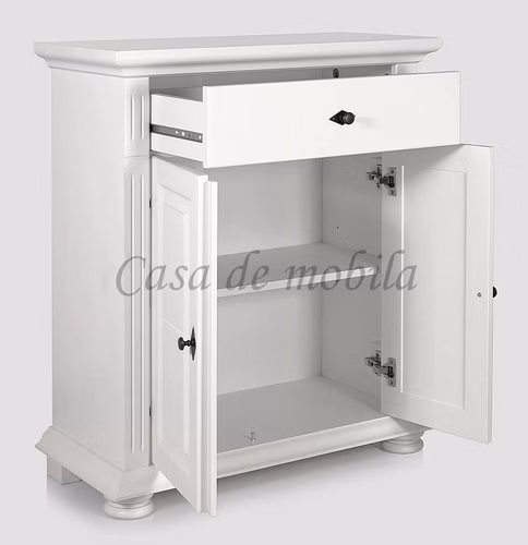 Kommode 2türig 78x92x37cm MONA Fichte weiß lackiert