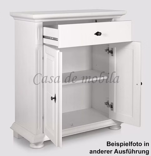 Kommode 2türig 78x92x37cm MONA Fichte weiß nussbaumfarben