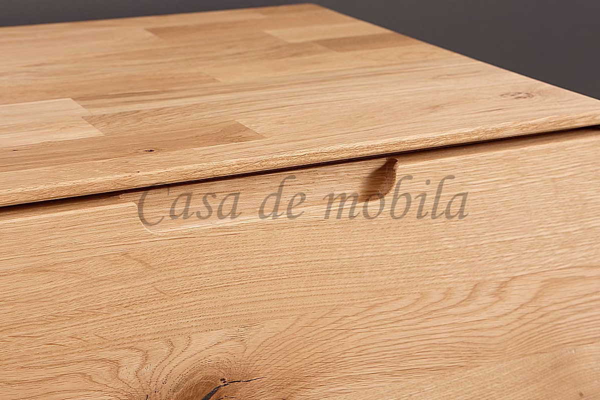 GOSE Holzfront im Detail Holzgriff GOSE Wildeiche massiv natur geölt Casa de mobila Goslar