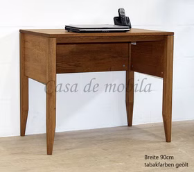 Schreibtisch 178x76x60cm MIDO Massivholz geölt Massivholz Schreibtische MIDO 134x76x60cm Eiche massiv tabak braun nußbaumfarben geölt Casademobila Goslar skalik