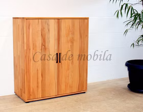 Wäschekommode 2-türig 90x100x32cm MIDO Kernbuche geölt Dielenkommode mit 2 Holztüren MIDO 90x100x32cm Kernbuche massiv natur geölt Casa de mobila Goslar