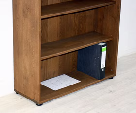 Standregal MIDO mit 3 Fächer 90x100x32cm Eiche massiv nußbaumfarben geölt Casa de mobila Goslar