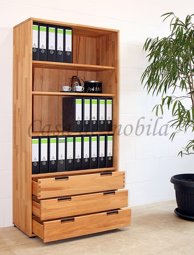 Bücherregal 90x180x40 MIDO Massivholz geölt