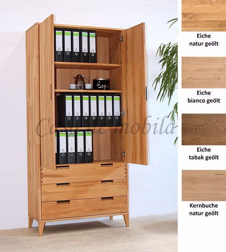 Schrank 90x192x40 MIDO Massivholz geölt