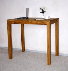 Bartisch 110x110x70cm DIEZ Eiche massiv geölt Hochtisch aus massiver Eiche rechteckig natur geölt