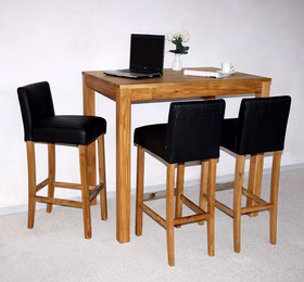 Bartisch 110x110x70cm DIEZ Eiche massiv geölt Tresen-Tisch aus massiver Wildeiche rechteckig natur geölt