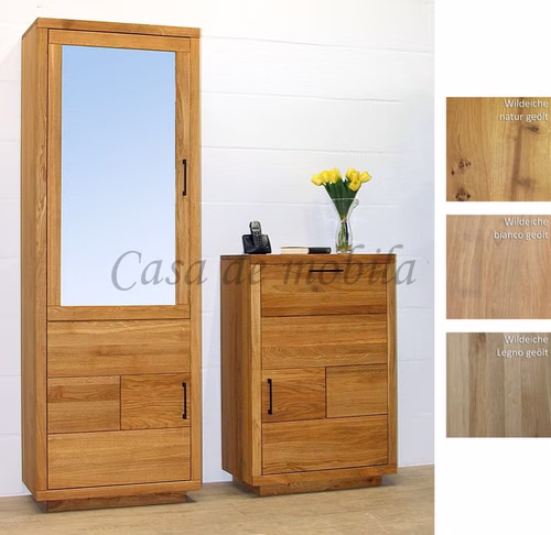 Dielen-Set 2teilig WINDSOR Eiche massiv geölt Massivholz Dielen-Set WINDSOR 2teilig Eiche massiv natur oder bianco geölt Casa de mobila Goslar
