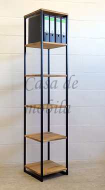 Regal mit filigrane metallbeine LISSABON 40x198x40cm Wildeiche massiv natur geölt Casa de mobila Goslar Regal mit filigrane metallbeine LISSABON 40x198x40cm Wildeiche massiv natur geölt Casa de mobila Goslar