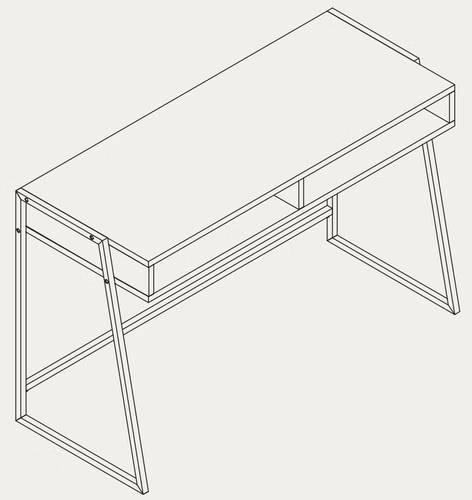 Schreibtisch 120x78x50cm LISSABON Wildeiche natur geölt