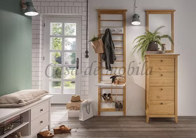 Schubladenkommode 58x115x40cm SOLVITA Kiefer gelaugt geölt Garderoben-kommode mit schubladen SOLVITA 58x115x40cm Kiefer massiv gelaugt geölt Casa de mobila Goslar