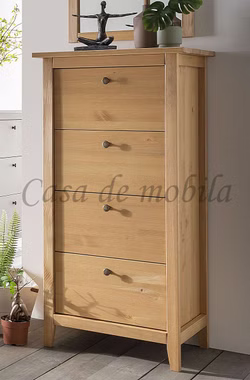 Schubladenkommode 58x115x40cm SOLVITA Kiefer gelaugt geölt kommode schmal mit Schubladen SOLVITA 58x115x40cm Kiefer massiv gelaugt geölt Casa de mobila Goslar