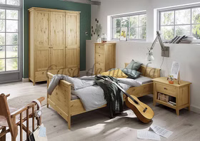 Nachtkommode 58x51x40cm SOLVITA Kiefer massiv gelaugt geölt Kinderzimmer Nachtschrank mit Schublade Solvita 58x51x40cm Kiefer massiv gelaugt geölt Casa de mobila Goslar
