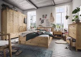 Nachtkommode 58x51x40cm SOLVITA Kiefer massiv gelaugt geölt Schlafzimmer Nachtschrank mit Schublade Solvita 58x51x40cm Kiefer massiv gelaugt geölt Casa de mobila Goslar