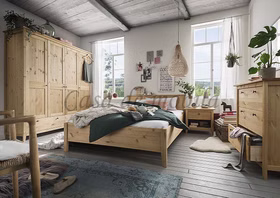 Bett SOLVITA 100/140/160/180/200x200x40cm Kiefer massiv gelaugt geölt Casa de mobila Goslar
