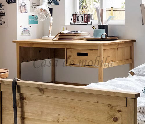Schreibtisch 125x75x55cm SOLVITA Kiefer massiv gelaugt geölt Schreibtisch SOLVITA 125x75x55cm Kiefer massiv gelaugt geölt Casa de mobila Goslar