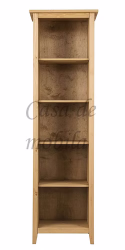 Kinderzimmer-Regal hoch, Solvita 55x200x40cm Kiefer massiv gelaugt geölt Casa de mobila Goslar