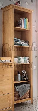 Standregal 55x200x40cm SOLVITA Kiefer massiv gelaugt geölt Kinderzimmer-Regal hoch, Solvita 55x200x40cm Kiefer massiv gelaugt geölt Casa de mobila Goslar