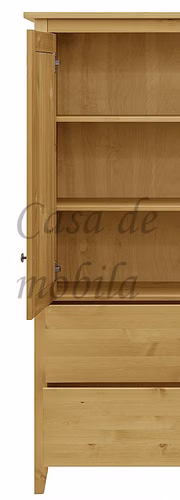 Highboard 2 türig SOLVITA 101x150x40cm Kiefer massiv gelaugt geölt Casa de mobila Goslar