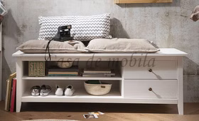 TV-Lowboard 144x51x40cm SOLVITA Kiefer massiv TV-Kommode SOLVITA 144x51x40cm Kiefer massiv weiß gewachst Casa de mobila Goslar