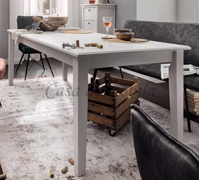 Esstische SOLVITA 80x80 / 160/180/200x75x90 cm Kiefer massiv weiß gewachst Esstisch SOLVITA 80x80 / 160/180/200x75x90 cm Kiefer massiv weiß gewachst Casa de mobila Goslar
