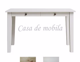 Schreibtisch mit 2 Schubladen 120xH75 cm SOLVITA Kiefer massiv Schreibtisch SOLVITA 120 cm Kiefer massiv gelaugt geölt oder weiß Casa de mobila Goslar