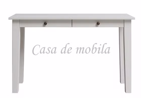 Schreibtisch mit 2 Schubladen 120xH85cm SOLVITA Kiefer massiv PC-tisch mit 2 Schubladen SOLVITA Kiefer massiv weiss Casa de mobila Goslar