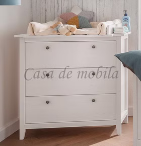 Babyzimmer Set komplett 3teilig SOLVITA Kiefer massiv Babyzimmer Wickelkommode mit Schubladen SOLVITA Kiefer massiv weiß Casa de mobila Goslar
