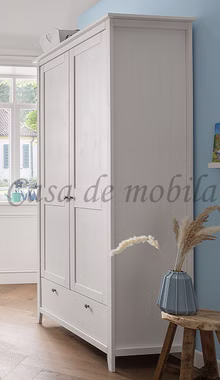 Babyzimmer Set komplett 3teilig SOLVITA Kiefer massiv Babymöbel Wäscheschrank 2-türig SOLVITA Kiefer massiv weiß Casa de mobila Goslar