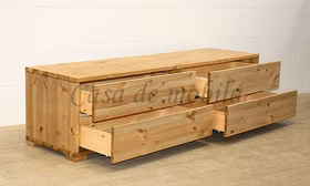 TV-Kommode mit Schubladen 176x46x33cm CONTRA Kiefer massiv Fernsehschrank mit Schubladen CONTRA 176x46x33 cm Kiefer massiv gelaugt geölt Casa de mobila Goslar