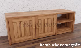 TV-Kommode mit 2 Holztüren CONTRA 134x46x46cm buchenholz massiv natur geölt TV-Kommode mit 2 Holztüren CONTRA 134x46x46cm kernbuche massiv natur geölt Casa de mobila Goslar