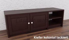 TV-Kommode mit 2 Holztüren CONTRA 134x46x46cm kiefernholz dunkelbraun kolonial lackiert TV-Kommode mit 2 Holztüren CONTRA 134x46x46cm kiefer massiv dunkelbraun lackiert Casa de mobila Goslar